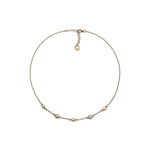 Collana Catena Sottile in Argento 925 con Sfere e Cubic Zirc Onia Unoaerre