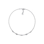Collana Catena Sottile in Argento 925 con Sfere e Cubic Zirc Onia Unoaerre
