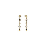 Orecchini Lunghi in Argento 925 con Sfere e Cubic Zirconia Unoaerre