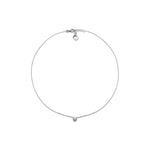 Collana Catena Sottile in Argento 925 con Centrale di Cubic Zirconia Unoaerre