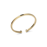 Bracciale Bangle Aperto in Argento con Tubo Quadro Zigrinato Unoaerre