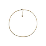 Collana in Argento con Tubo Quadro Zigrinato, Chiusura a Moschettone Unoaerre
