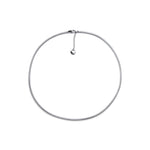 Collana in Argento con Tubo Quadro Zigrinato, Chiusura a Moschettone Unoaerre