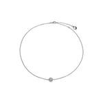 Collana in Argento 925 Rodiato e Ciondolo a Sfera con Pavé Unoaerre