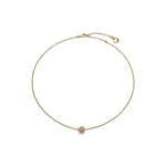 Collana in Argento Placcato Oro 18kt e Ciondolo a Sfera con Pavé Unoaerre