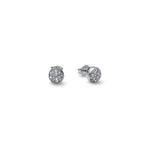 Orecchini Donna in Argento Rodiato con Sfere e Pavé di Zirco Ni Unoaerre