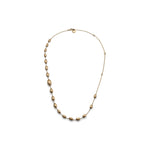 Collana in Argento con Catena Sottile e Perle Ovali in Finitura Satinata Unoaerre