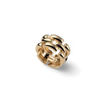 Anello in Argento con Catena Panthere in Finitura Lucida Unoaerre