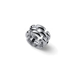 Anello in Argento con Catena Panthere in Finitura Lucida Unoaerre