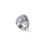 Anello Sigillo Chevalier in Argento con Gigli Fiorentini in Rilievo Unoaerre