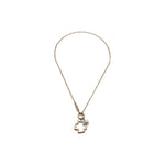 Collana in Argento Dorato con Mini Catena Paperclip e Chiusura Centrale Unoaerre
