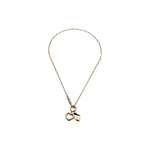 Collana in Argento Dorato con Mini Catena Paperclip e Chiusura Centrale Unoaerre