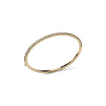 Bracciale Tennis Rigido in Argento Rodiato con Cubic Zirconia Bianchi Unoaerre