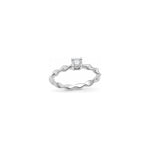 Anello Oro Bianco Diamante Naturale 0.17ct