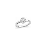 Anello Oro Bianco Diamante Naturale 0.23ct