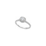 Anello Oro Bianco Diamante Naturale 0.30ct