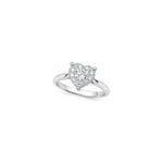 Anello Oro Bianco Diamante Naturale 0.43ct