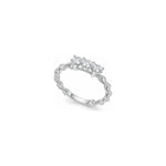 Anello Oro Bianco Diamante Naturale 0.51ct