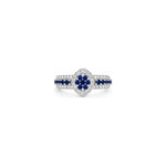 Anello Oro Bianco Zaffiro Naturale 0.28ct