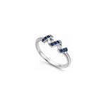 Anello Oro Bianco Zaffiro Naturale 0.16ct