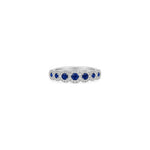 Anello Oro Bianco Zaffiro Naturale 0.18ct