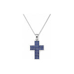 Collana Oro Bianco Zaffiro Naturale 0.43ct