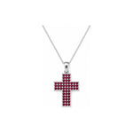 Collana Oro Bianco Rubino Naturale 0.46ct