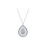 Collana Oro Bianco Zaffiro Naturale 0.02ct