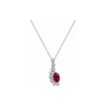 Collana Oro Bianco Rubino Naturale 0.06ct