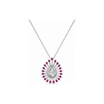 Collana Oro Bianco Diamante Naturale 0.02ct