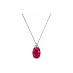 Collana Oro Bianco Rubino Naturale 0.04ct