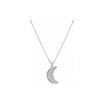 Collana Oro Bianco Diamante Naturale 0.04ct