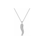 Collana Oro Bianco Diamante Naturale 0.23ct