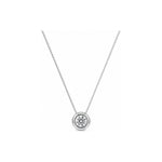Collana Oro Bianco Diamante Naturale 0.25ct