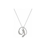 Collana Oro Bianco Diamante Naturale 0.04ct