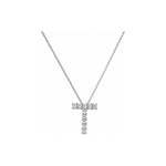 Collana Oro Bianco Diamante Naturale 0.12ct