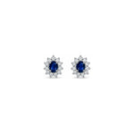 Orecchini Oro Bianco Zaffiro Naturale 0.76ct