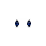 Orecchini Oro Bianco Zaffiro Naturale 0.06ct