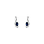 Orecchini Oro Bianco Zaffiro Naturale 0.13ct