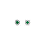 Orecchini Oro Bianco Smeraldo Naturale 0.66ct