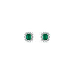 Orecchini Oro Bianco Smeraldo Naturale 1.94ct