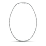 Collana Tennis Diamanti Lab Grown 13.73 ct Oro Bianco 9kt