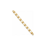 Bracciale a Maglie Ovali con Snodi Satinati e Sfere Oro 18 Carati Urigold