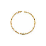 Bracciale a Maglie Ovali Allungate Sottili Oro 18 Carati Urigold