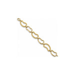 Bracciale a Maglia Fantasia Ondulata Diamantata Oro 18 Carati Urigold