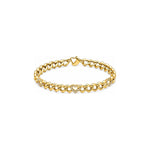 Bracciale Grumetta con Cuori di Zirconi Oro 18 Carati Urigold