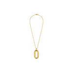 Collana con Pendente Ovale Godronato Oro 18 Carati Urigold