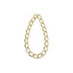Collana a Maglie Ovali con Zirconi Oro 18 Carati Urigold
