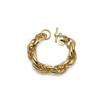 Elegante Bracciale in Ottone con Maglie Doppie Incatenate Unoaerre