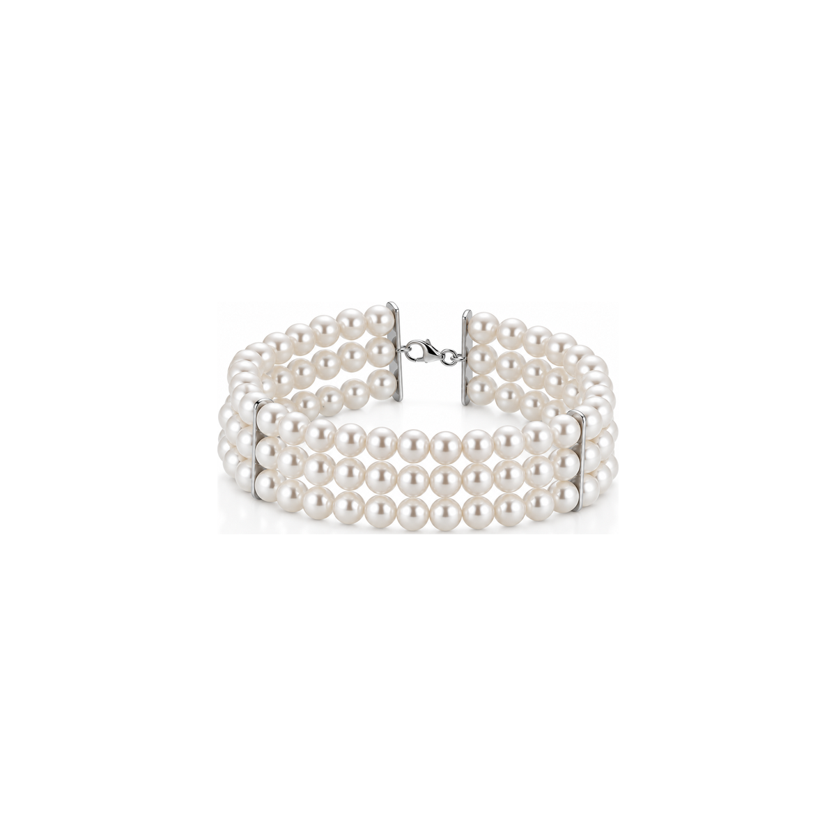 Bracciale di Perle in Oro Bianco 18kt